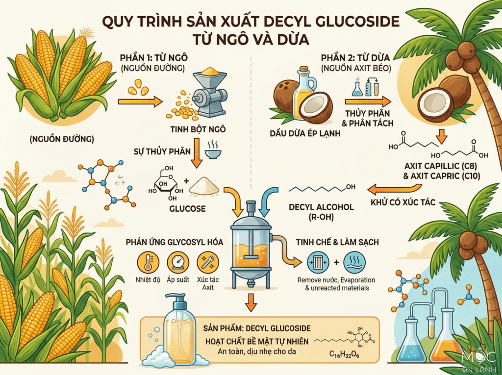 quá trình chiet xuat decyl glucoside